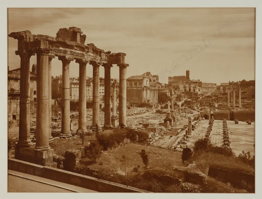 Unidentified photographer 'View of the Temple of Saturn in the Roman Forum about 1900', Image 1++
